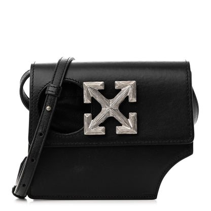 Off-White Calfskin Jitney 0.7 Meteor Bag Black 1 of 9