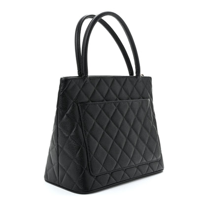 Chanel Caviar Quilted Medallion Tote Black 3 of 10