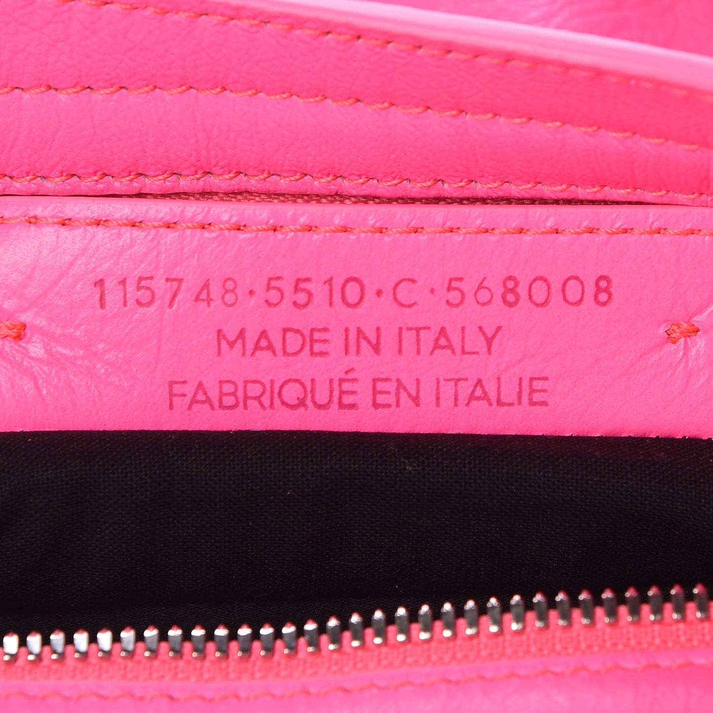 Agneau Classic Silver Hardware City Rose Fluo