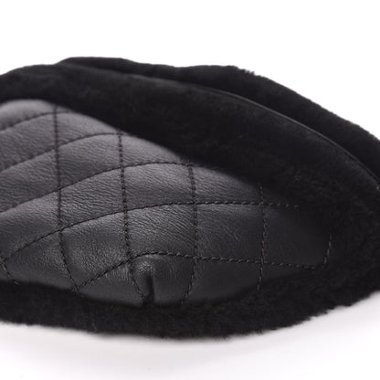 Chanel Calfskin Fur Quilted Waist Bag Fanny Pack Black 6 of 11