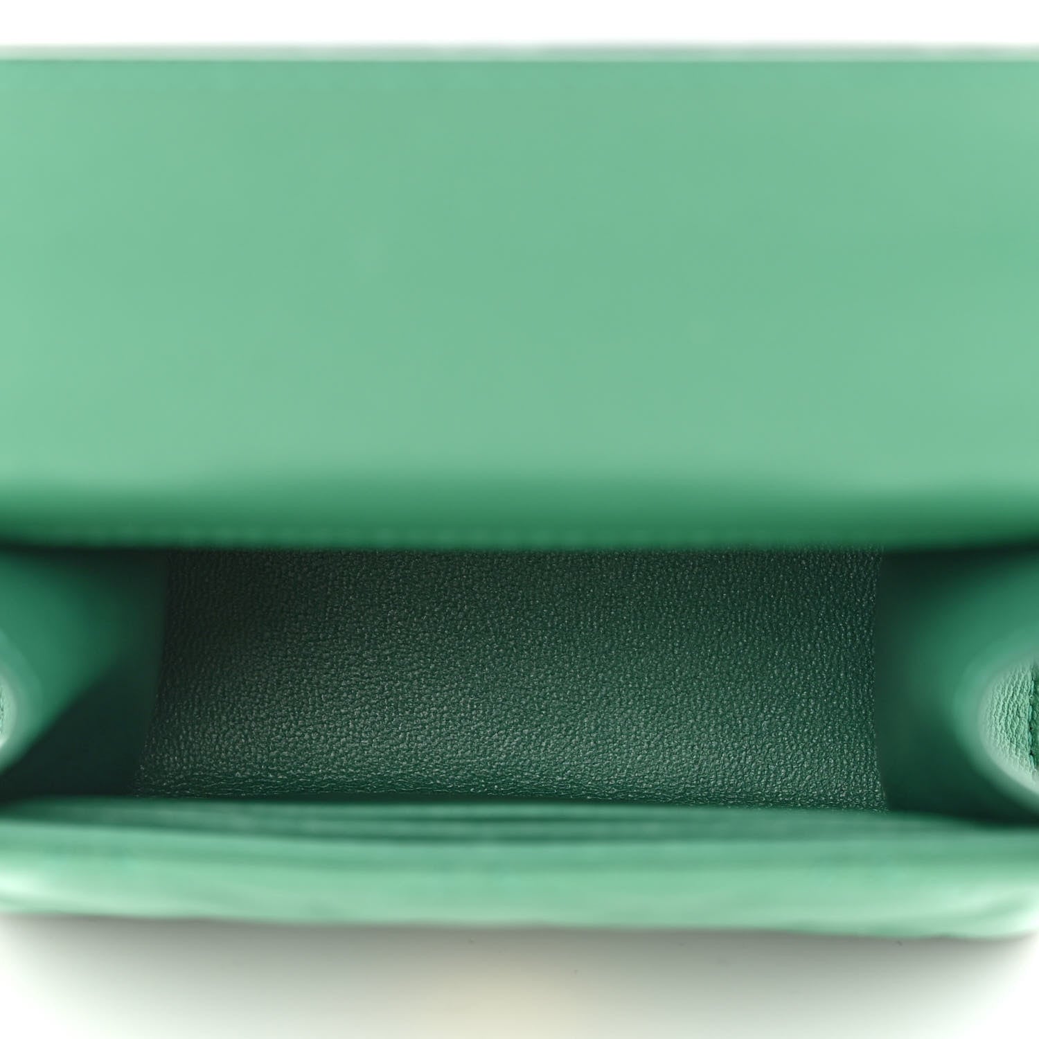Chanel Lambskin Quilted Top Handle Flap Clutch With Chain Green 5 of 11