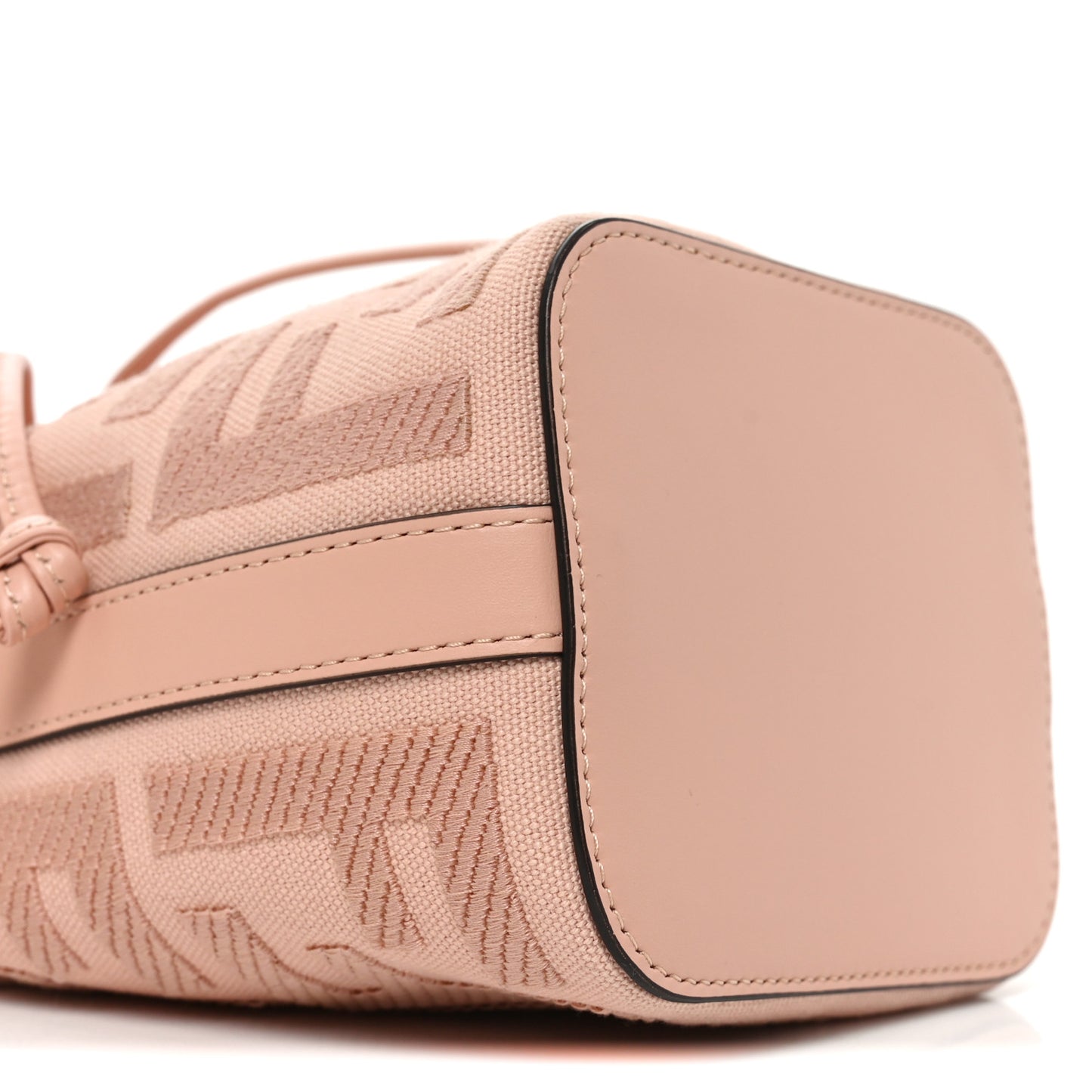 Canvas Nappa F is Fendi FF Embroidered Mini Mon Tresor Bucket Bag Baby Pink