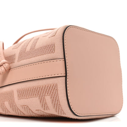 Fendi Canvas Nappa F is Fendi FF Embroidered Mini Mon Tresor Bucket Bag Baby Pink 9 of 10