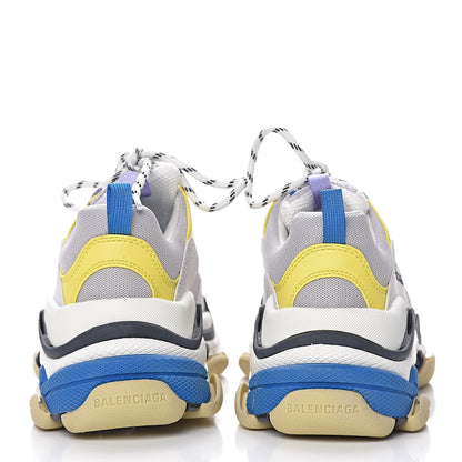 Balenciaga Fabric Mesh Womens Triple S Sneakers 38 White Purple Yellow 8 of 9