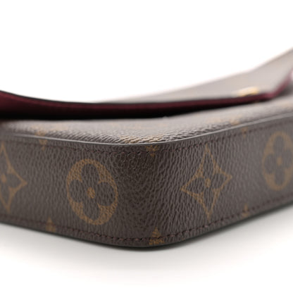 Louis Vuitton Monogram Pochette Felicie Chain Wallet Fuchsia 10 of 13