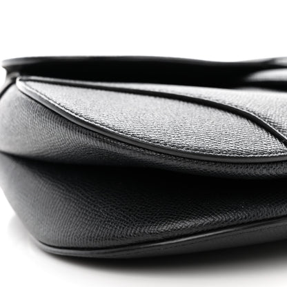 Christian Dior Grained Calfskin Saddle Bag Black 9 of 11