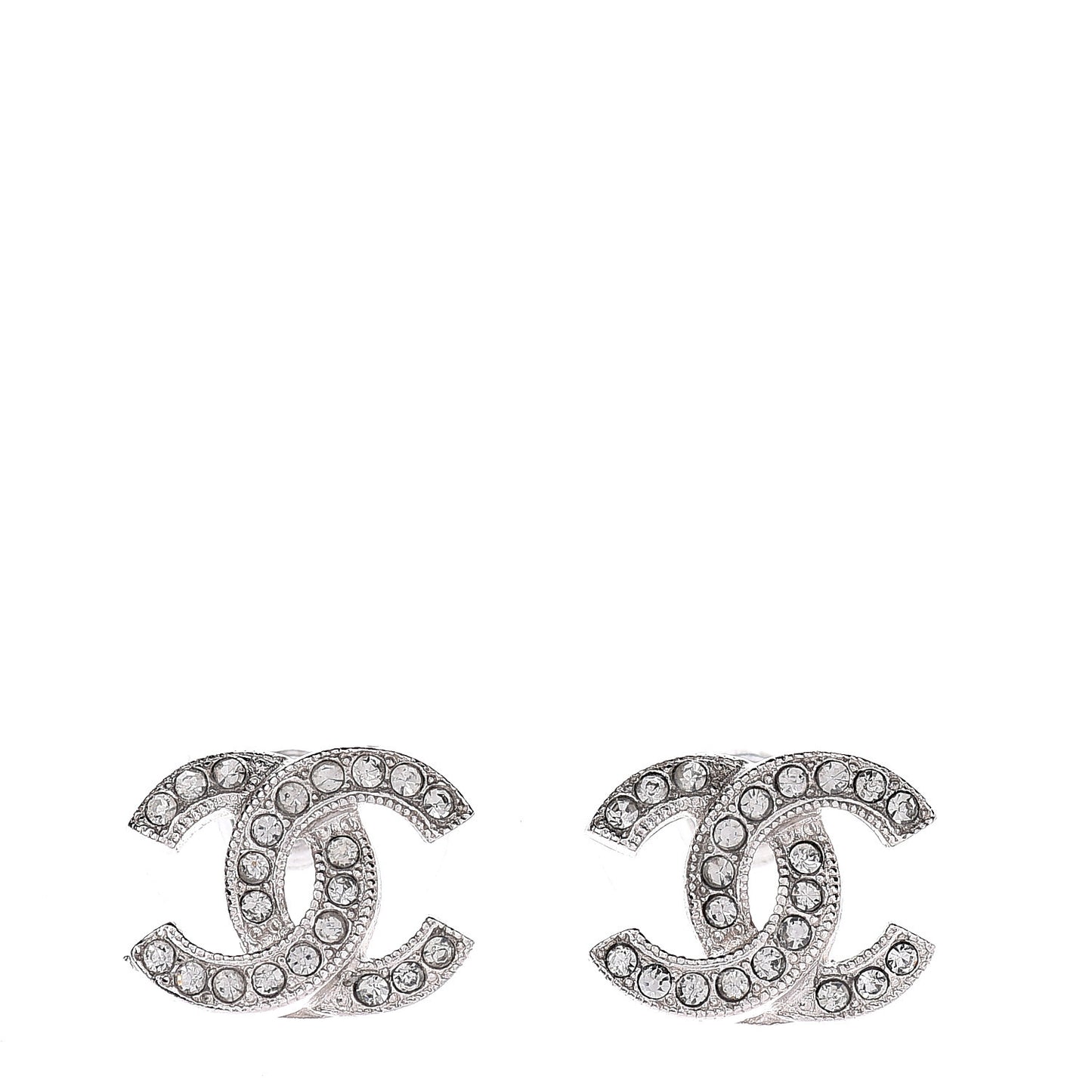Crystal Mini Timeless CC Earrings Silver