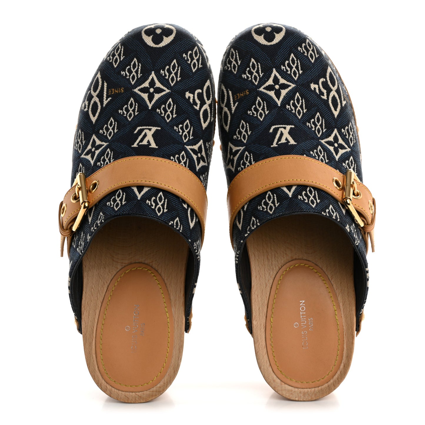 Jacquard Since 1854 Cottage Clog Mules 40 Blue