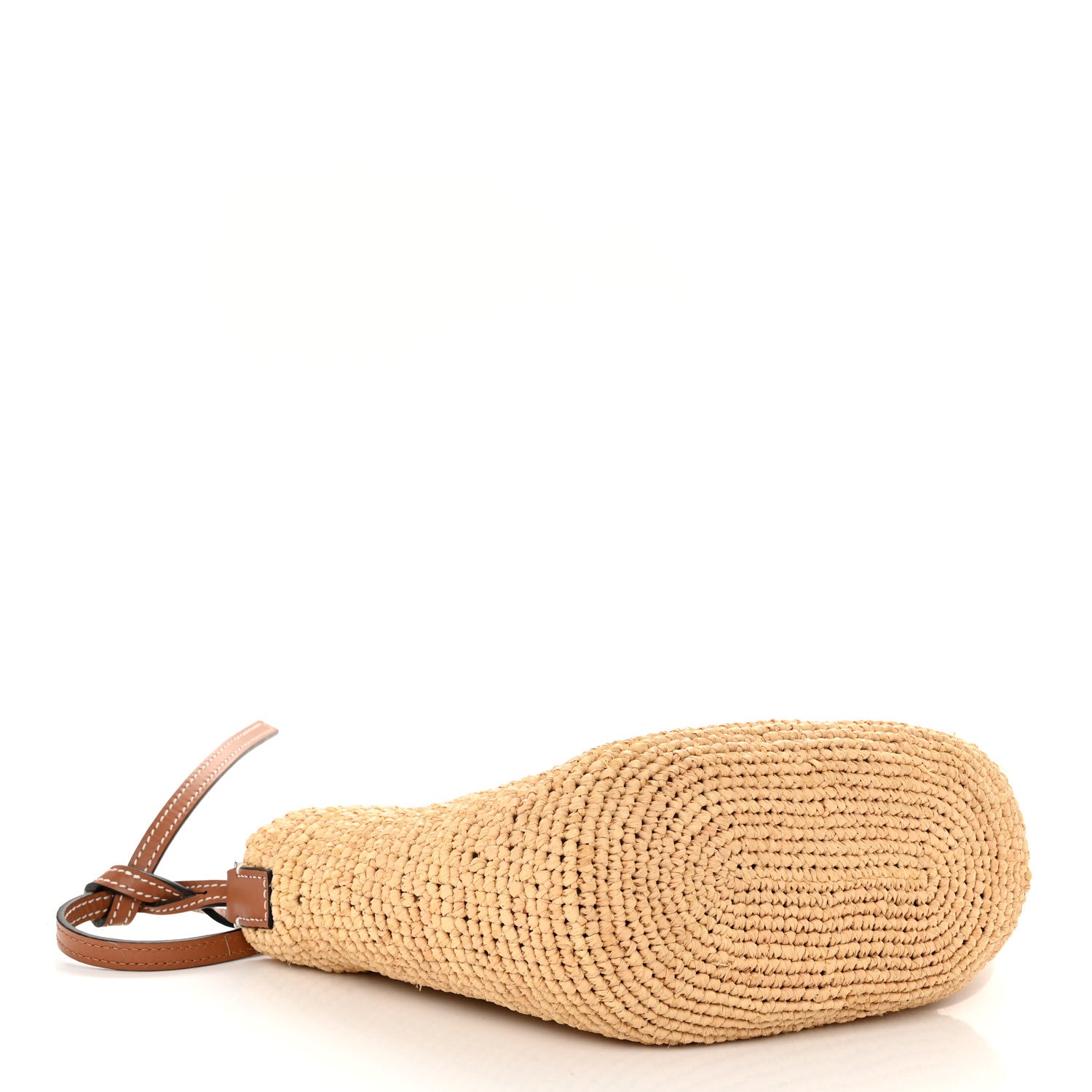 Loewe Calfskin Raffia Paulas Ibiza Pochette Bag Natural Tan 4 of 12