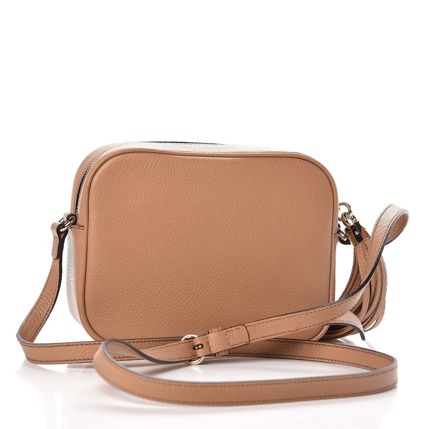 Pebbled Calfskin Small Soho Disco Bag Camelia