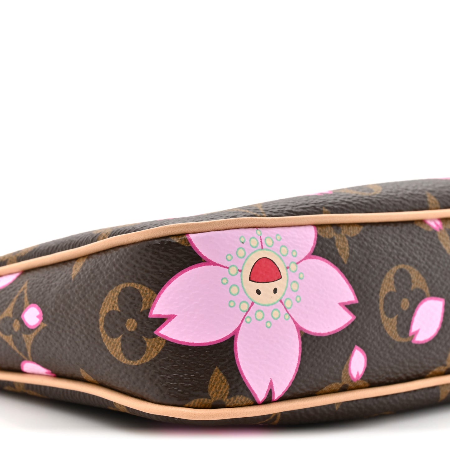 LV X TM Monogram Cherry Blossom Pochette Accessories Sakura Brown