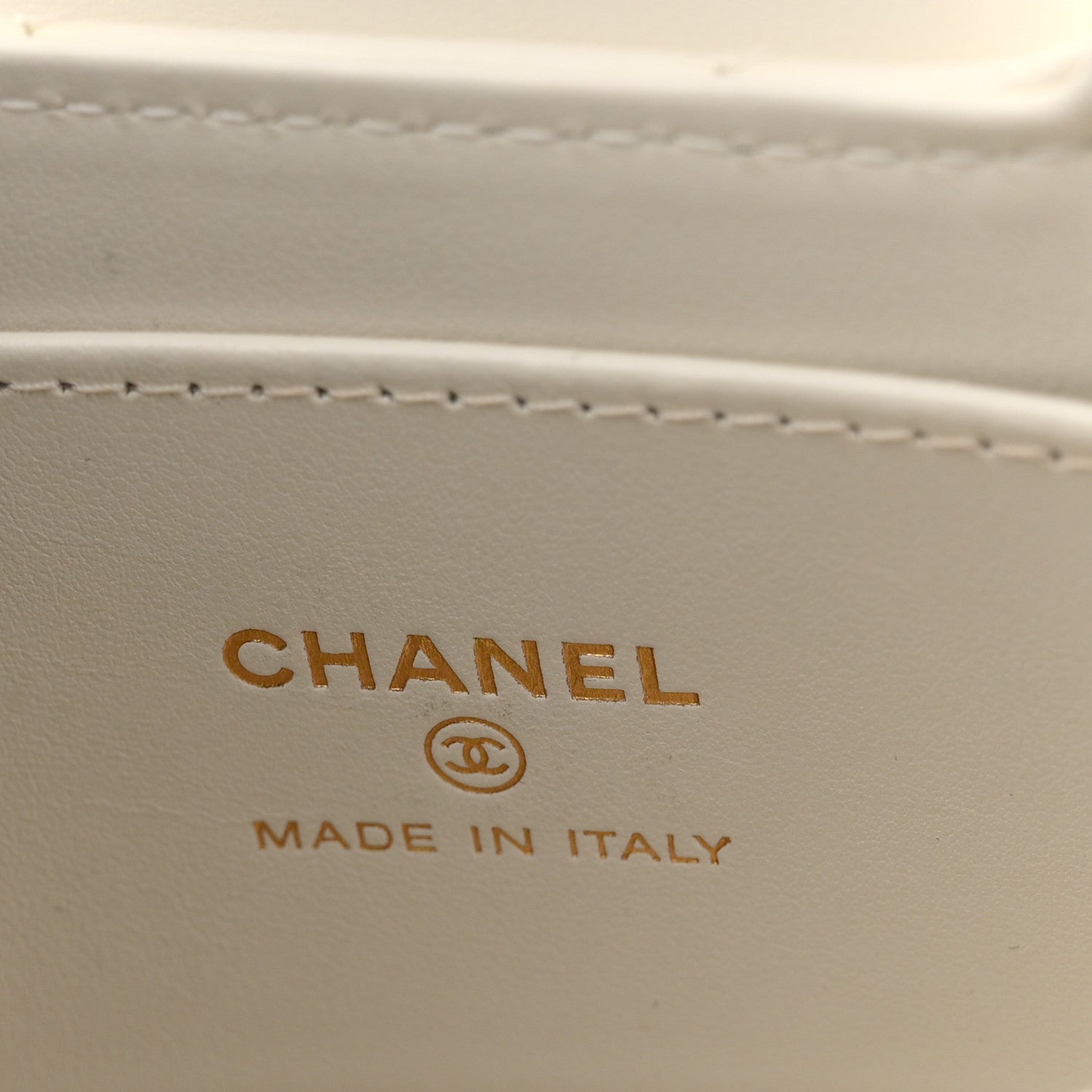 Chanel Shiny Aged Calfskin Quilted Mini Nano Kelly Shopper Beige White 6 of 11