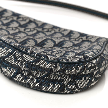 Christian Dior Monogram Mini Saddle Pochette Navy 10 of 11
