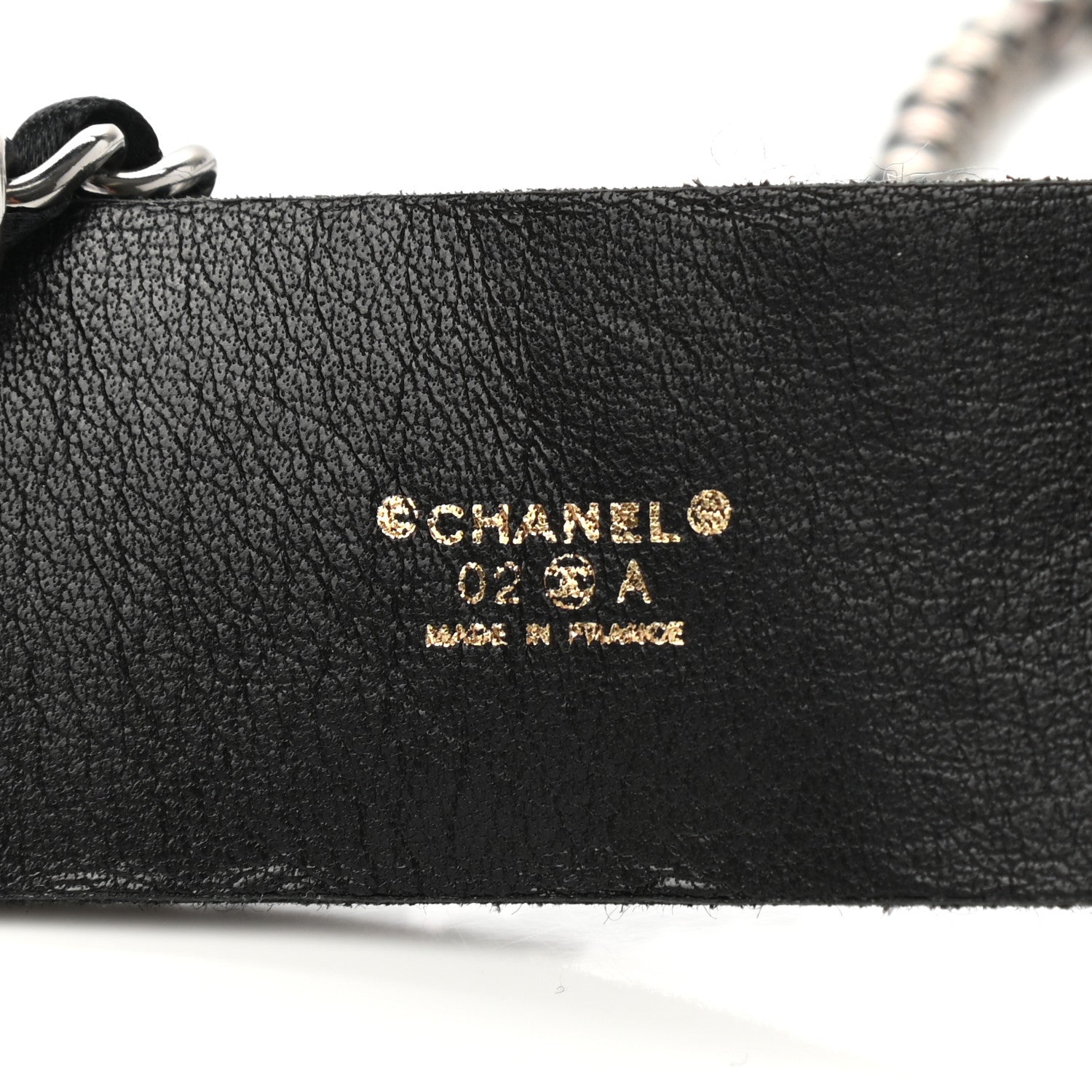 Chanel Wool Bow Chain Belt 95 38 Dark Blue 3 of 7