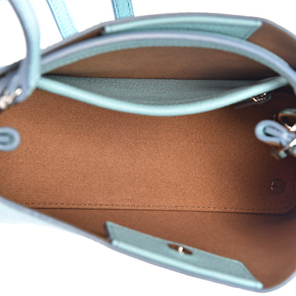 MCM Grained Calfskin Mini Tote Light Blue 5 of 9