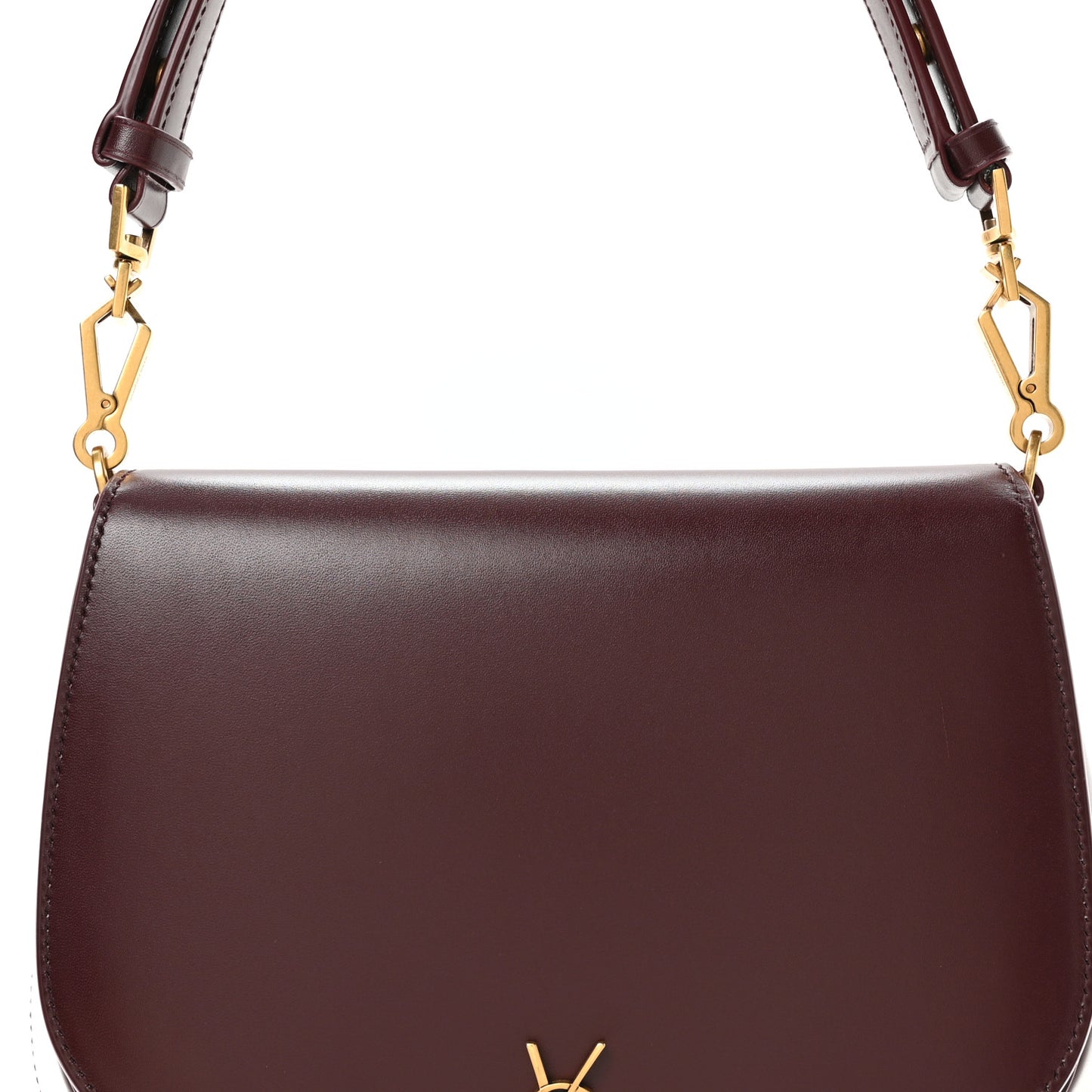 Box Calfskin Mini Voltaire Top Handle Bag Cabernet