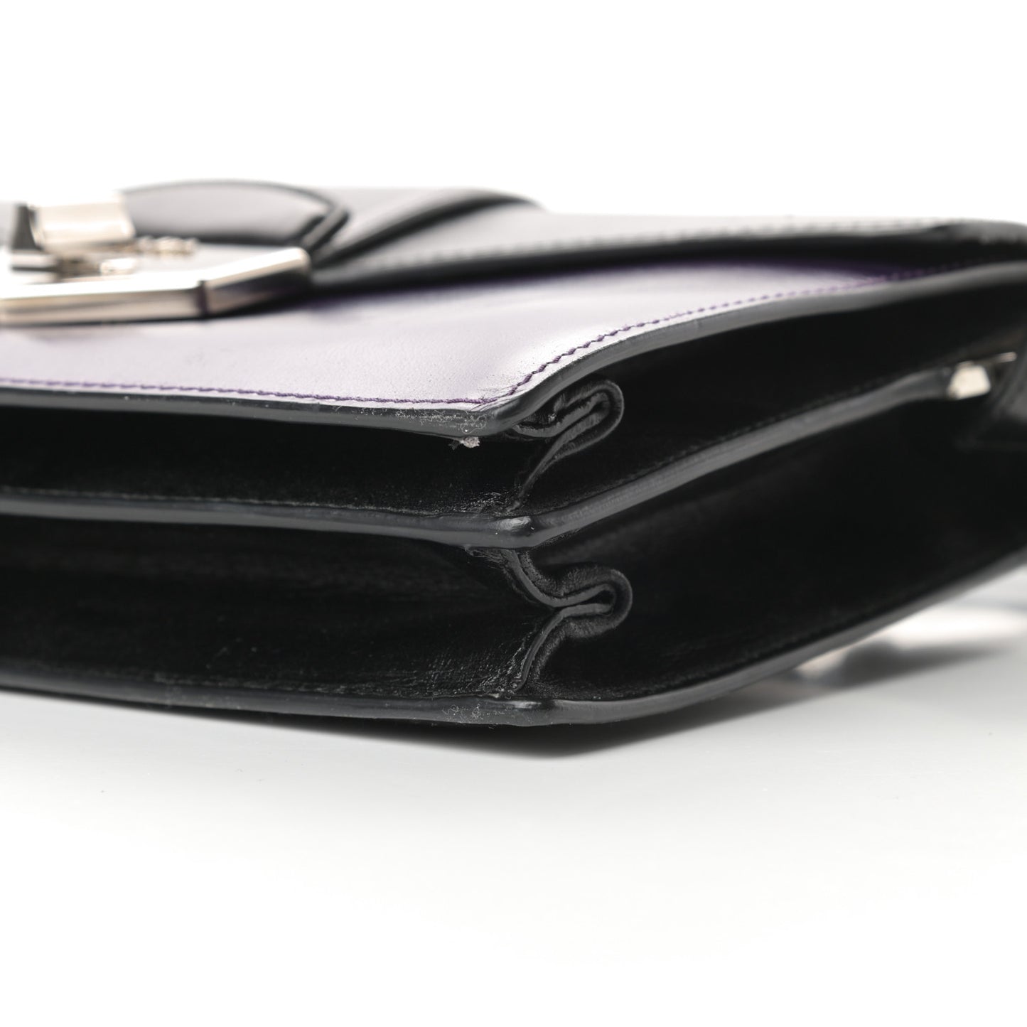 Box Calfskin Shoulder Bag Black Viola