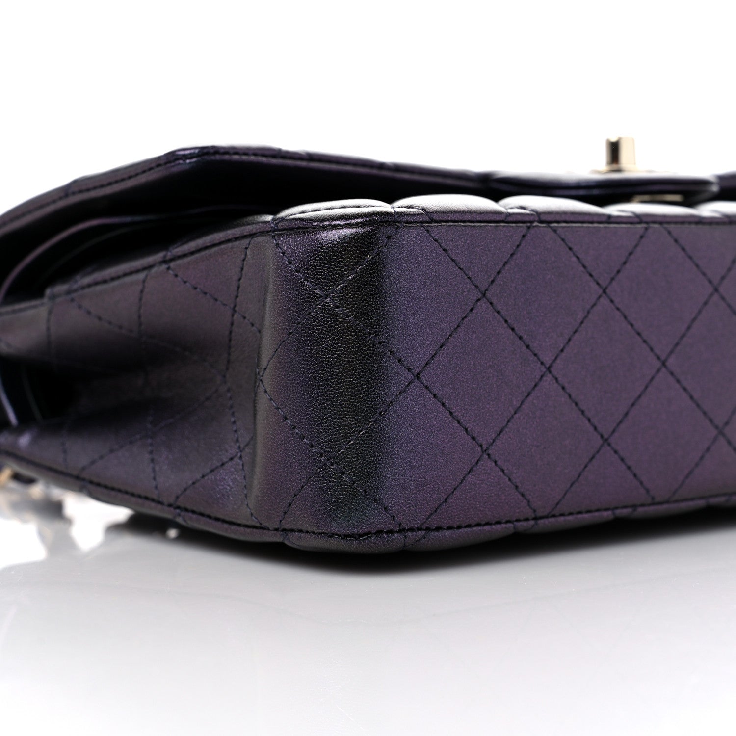 Chanel Iridescent Lambskin Quilted Medium Double Flap Black 8 of 9