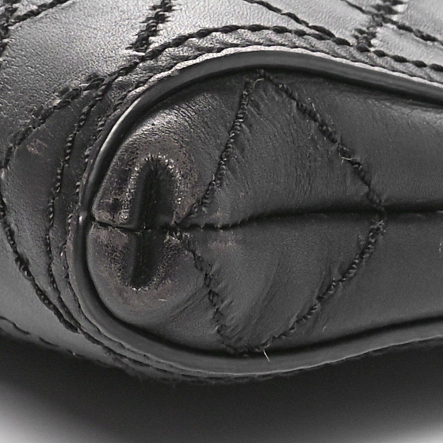 Calfskin Wild Stitch Small Shopping Tote Black