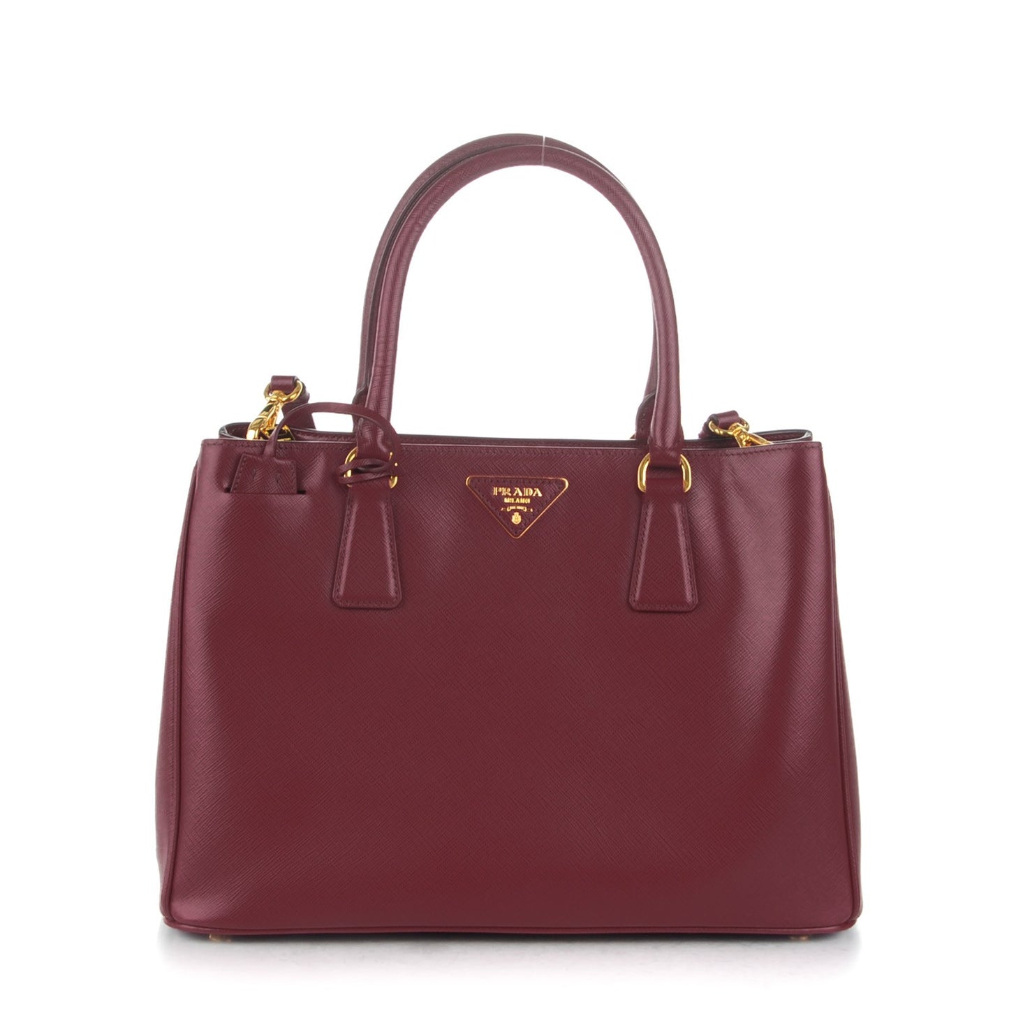 Saffiano Lux Small Tote Cherry