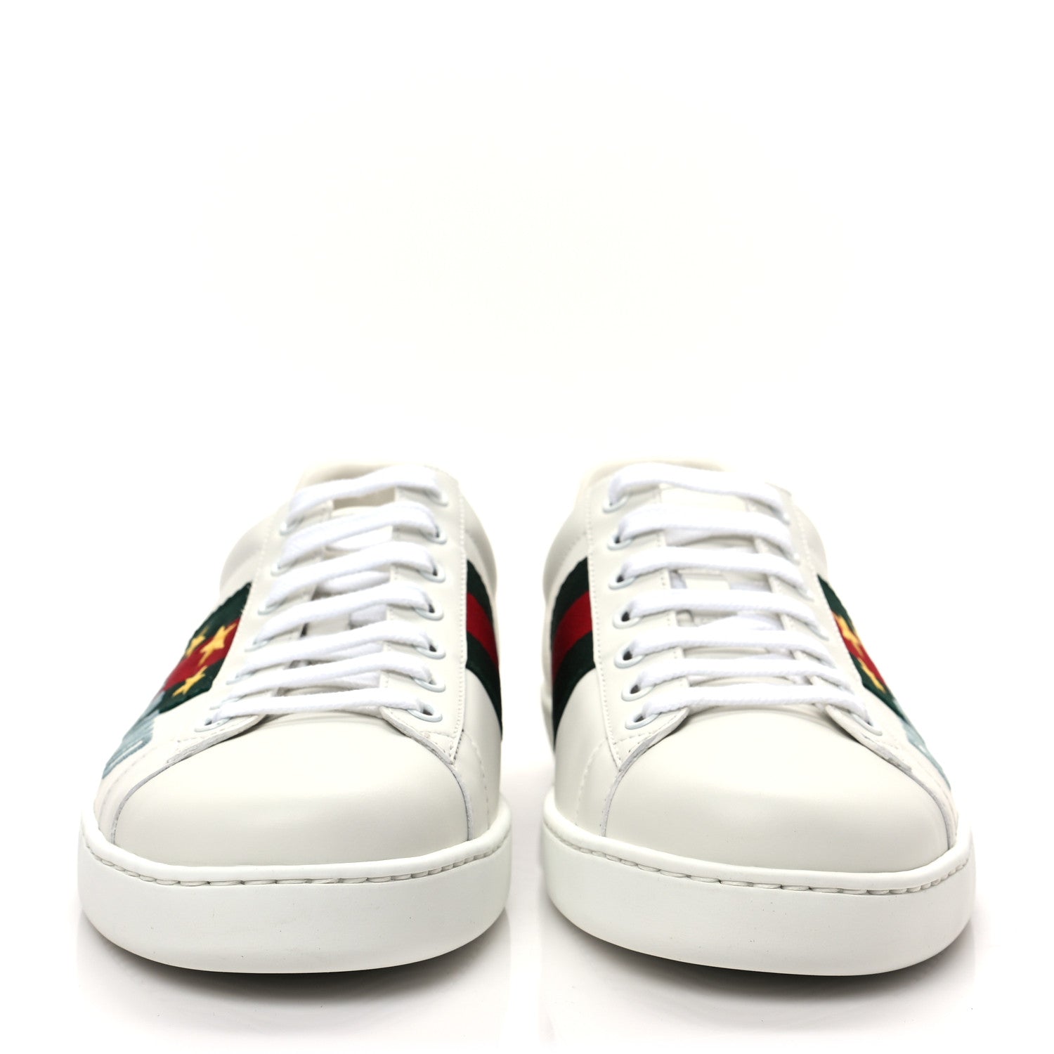 Gucci Calfskin Web Mens Gucci Band Ace Sneakers 8.5 White 2 of 9