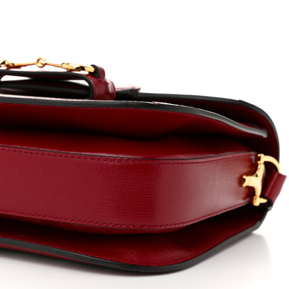 Gucci GG Supreme Monogram Azalea Calfskin Horsebit 1955 Shoulder Bag Beige Ebony New Cherry Red 10 of 10