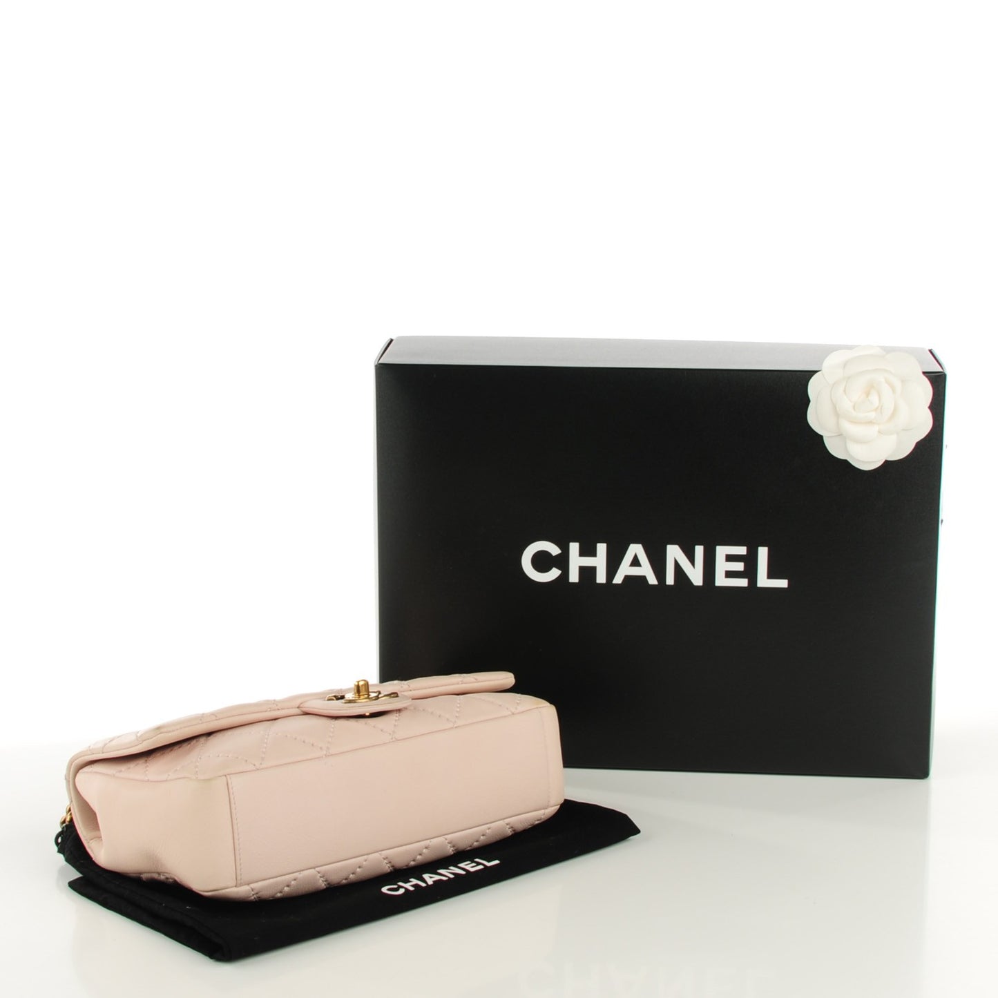 Calfskin Quilted Medium Urban Day Flap Light Pink