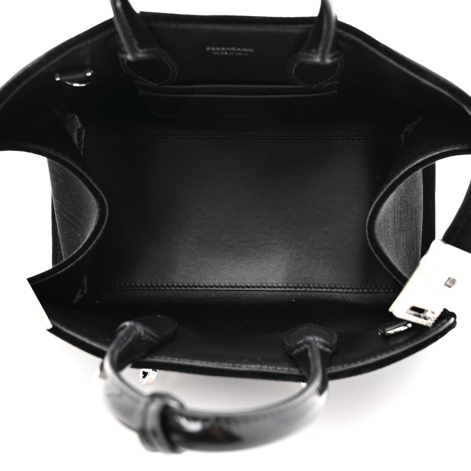 Salvatore Ferragamo Velvet Strass XS Hug Bag Black 5 of 10