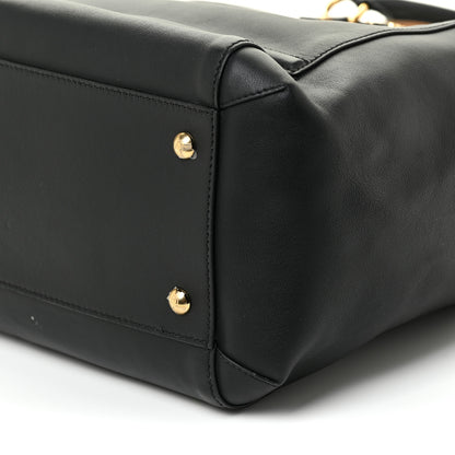 Fendi Vitello Grace King Karligraphy Chain Bucket Bag Black Bisquit 11 of 12