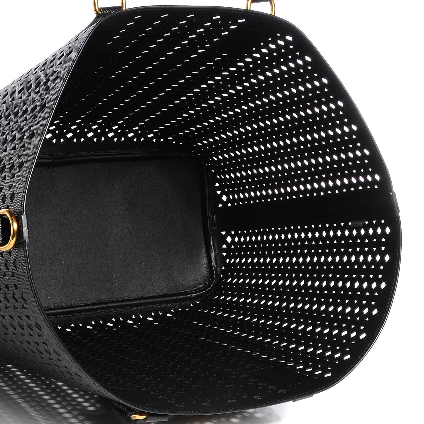 Saffiano Perforated Tote Black