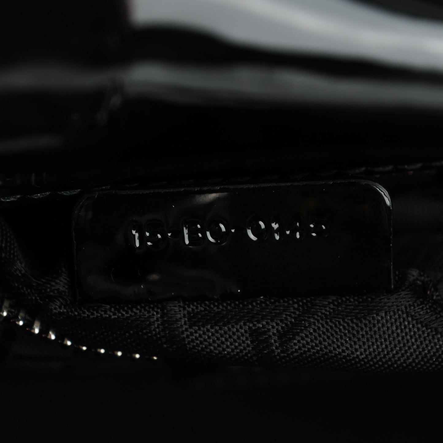Patent Cannage Mini Lady Dior Black