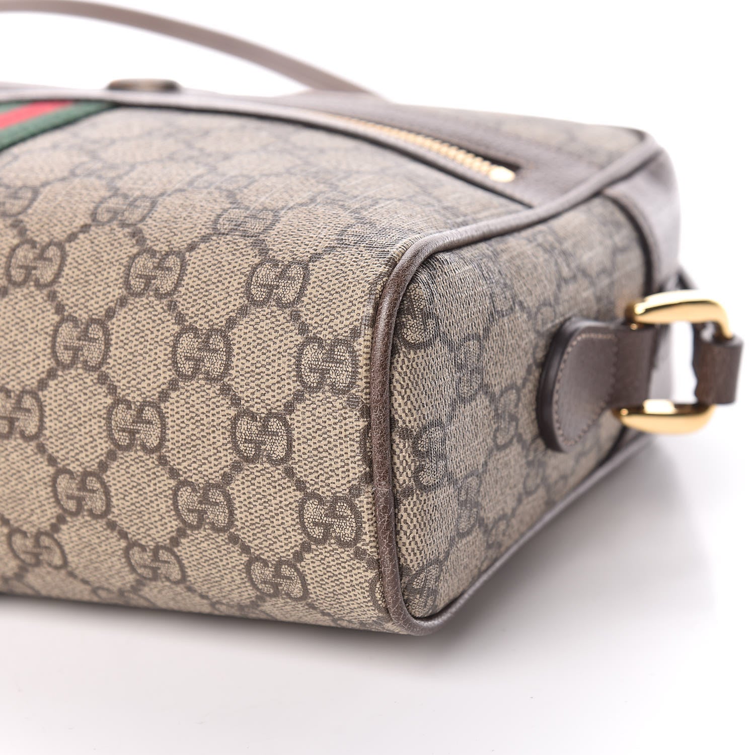 Gucci GG Supreme Monogram Web Small Ophidia Shoulder Bag Brown 6 of 11