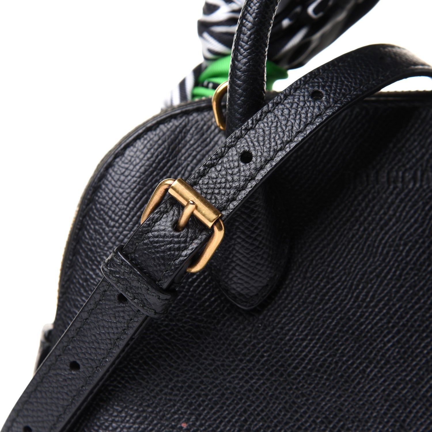 Balenciaga Grained Calfskin XXS Ville Top Handle Bag Scarf Black 7 of 13