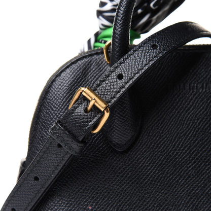 Balenciaga Grained Calfskin XXS Ville Top Handle Bag Scarf Black 7 of 13