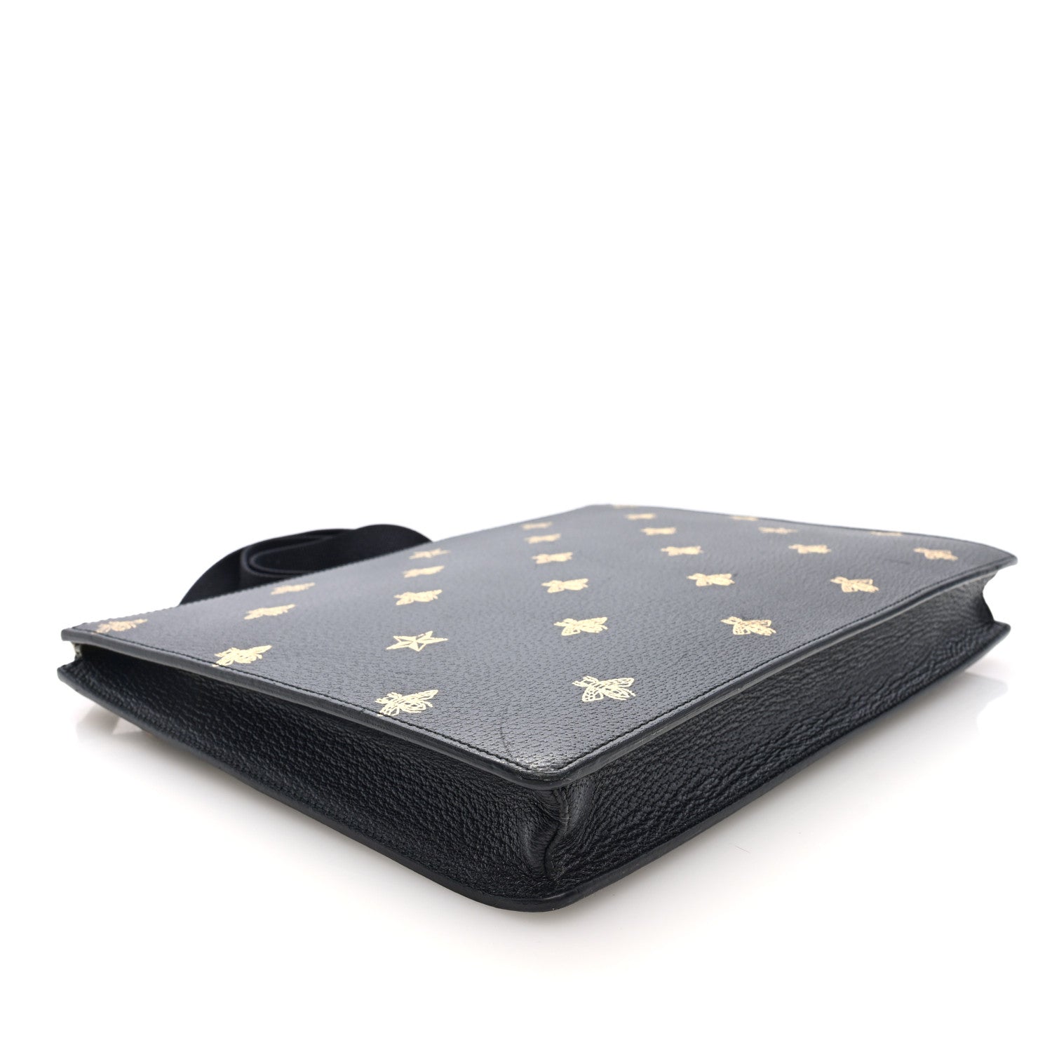 Gucci Grained Calfskin Bee Star Messenger Black 4 of 9