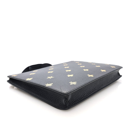 Gucci Grained Calfskin Bee Star Messenger Black 4 of 9