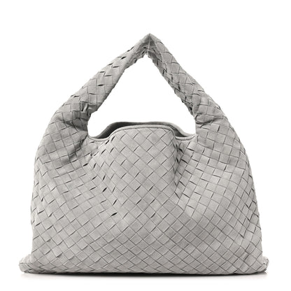 Bottega Veneta Suede Intrecciato Small Hop Sterling 1 of 9
