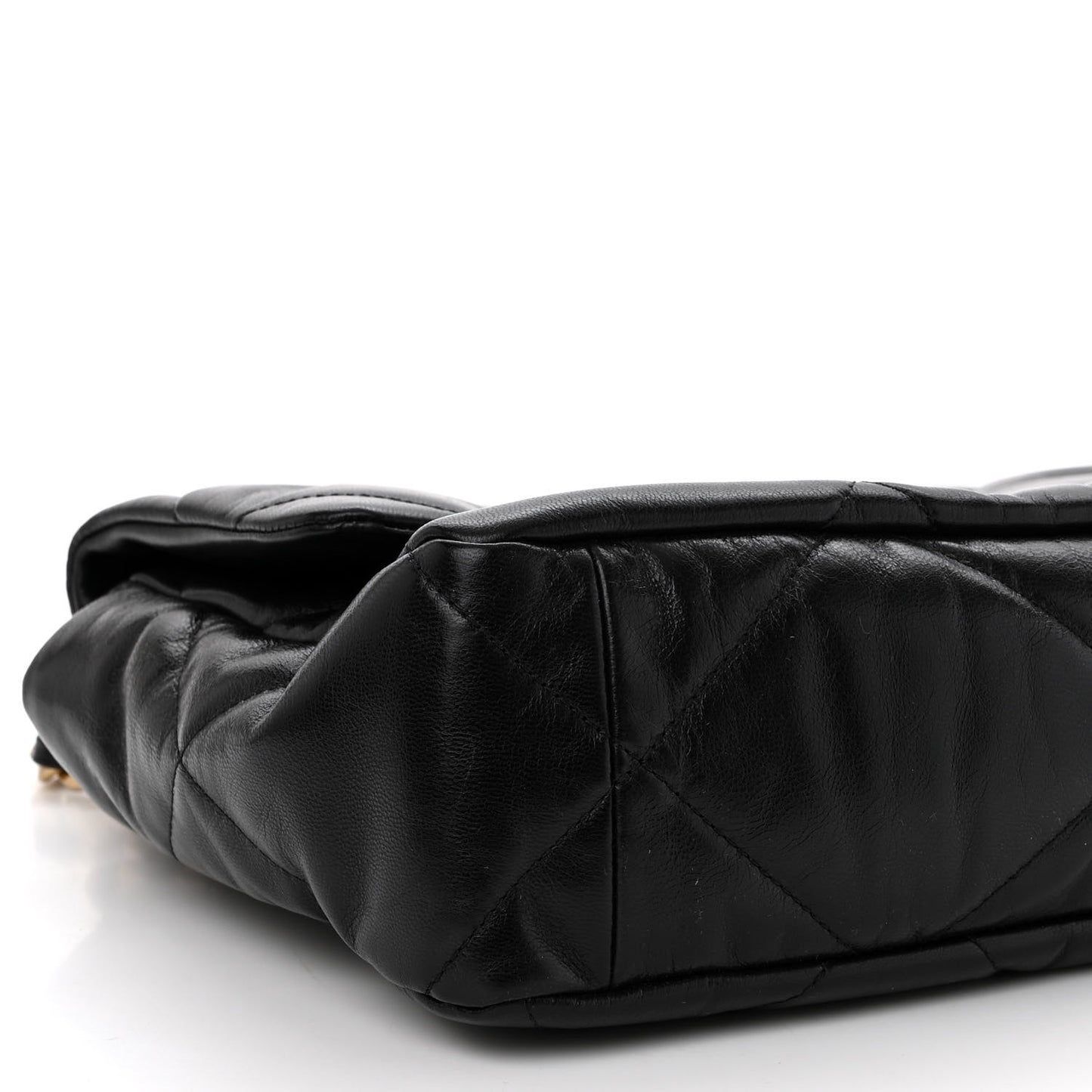 Lambskin Quilted Large Chanel 19 Flap Black