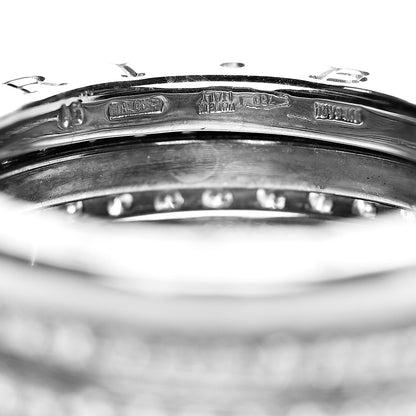 Bulgari 18K White Gold Diamond B.Zero1 Four-Band Full Pave Ring 51 5.75 5 of 6