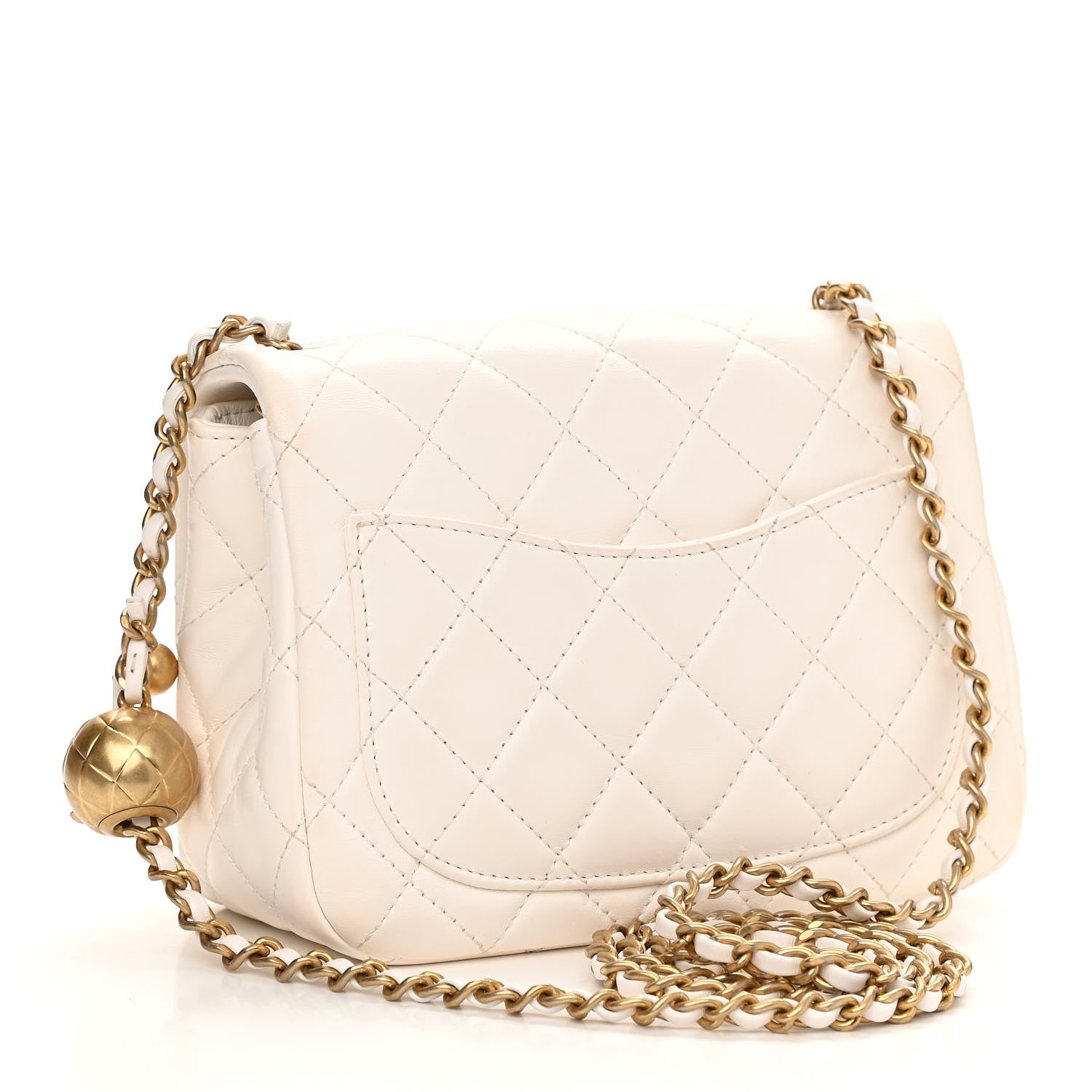 Chanel Lambskin Quilted Mini Pearl Crush Flap White 3 of 11