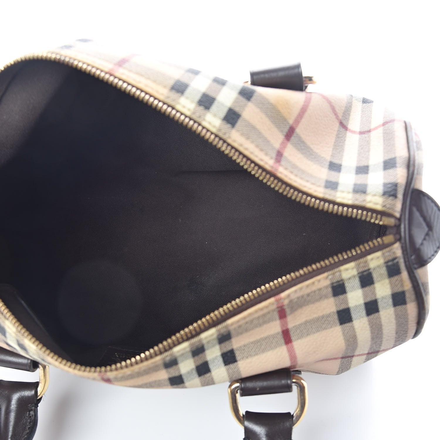 Burberry Haymarket Check Small Chester Bowling Bag Chocolate 5 of 18