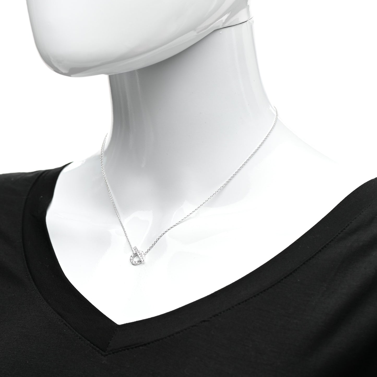 18K White Gold Diamond Finesse Pendant Necklace
