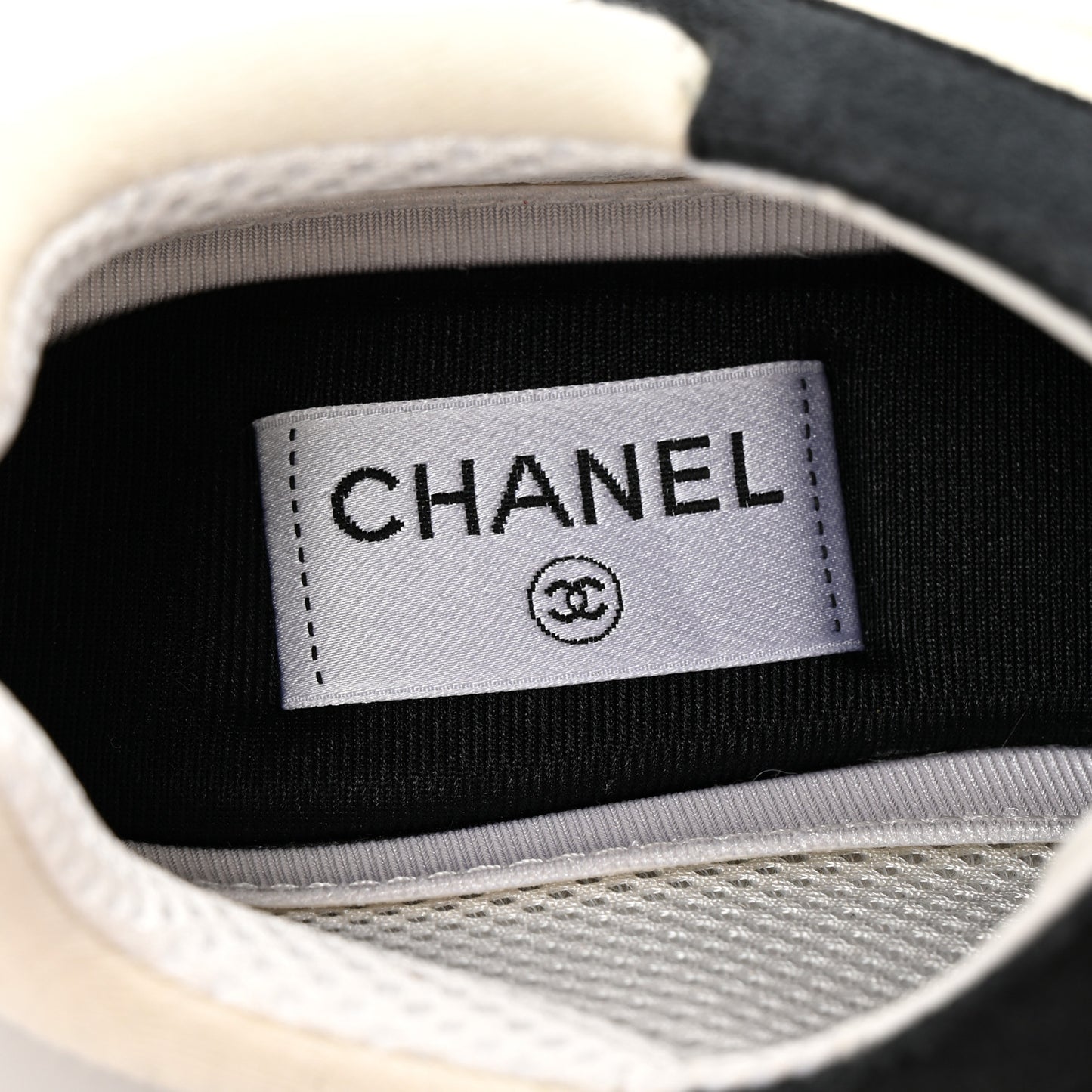 Suede Calfskin Fabric CC Sneakers 39 Dark Grey