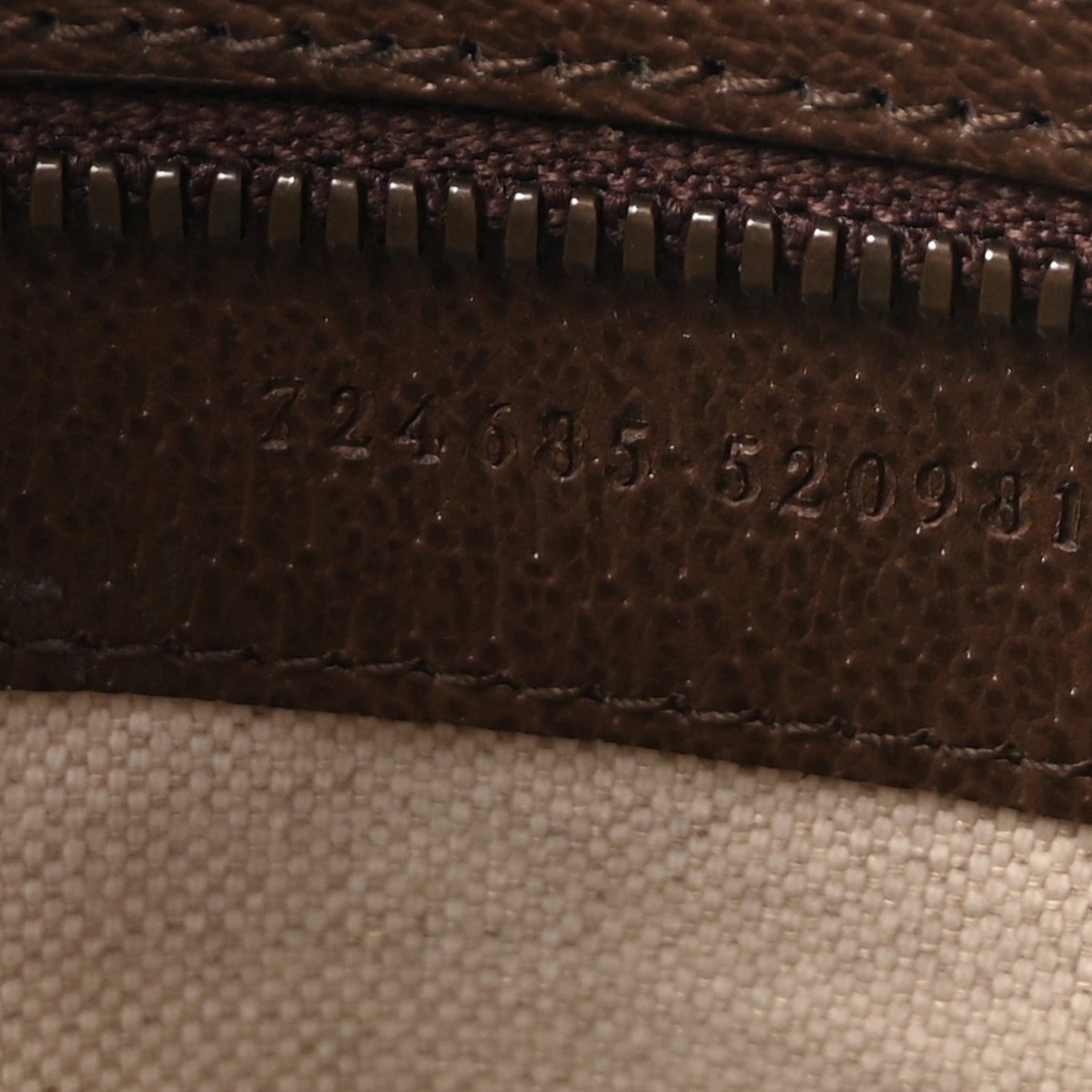 GG Supreme Monogram Textured Dollar Calfskin Web Medium Ophidia Tote Bag Beige Ebony