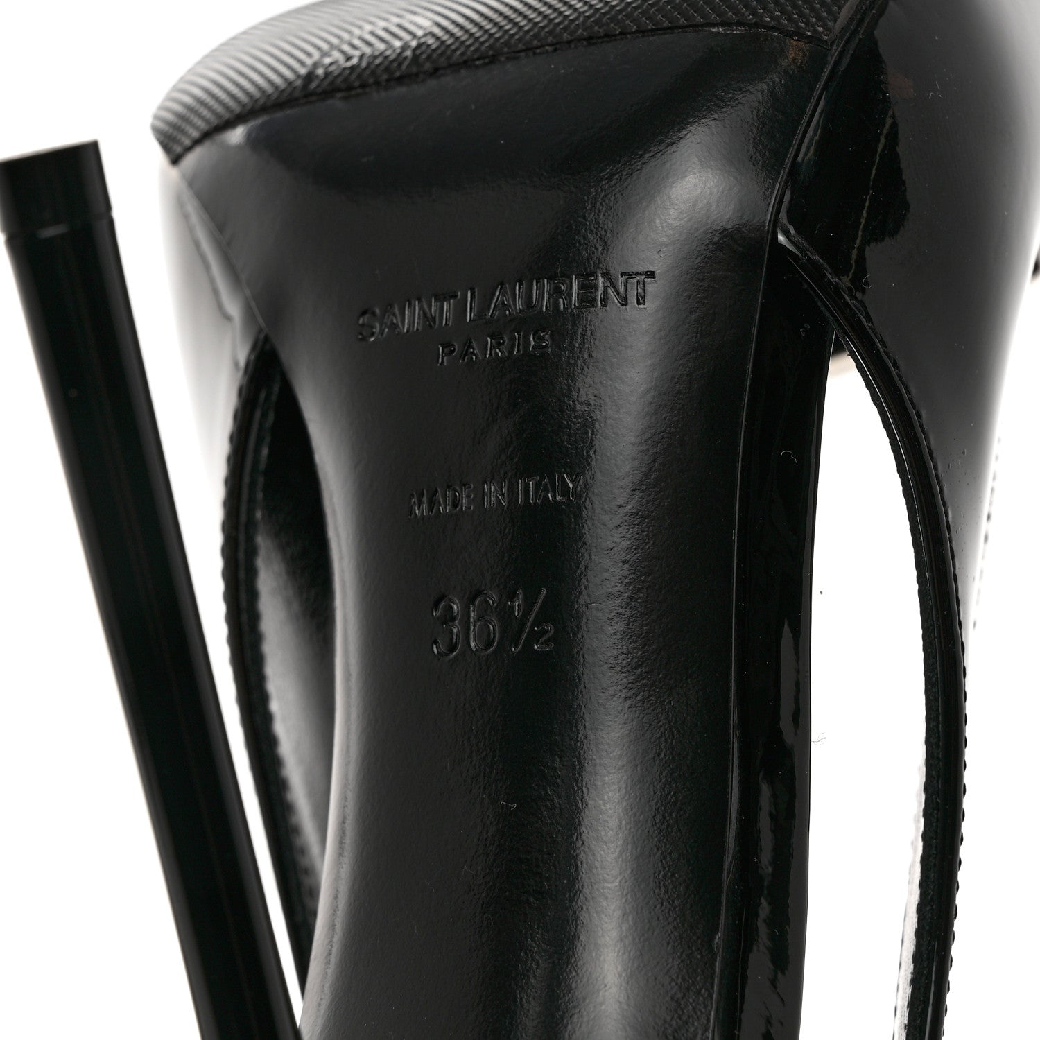Saint Laurent Patent Maxine 115mm Slingback Pumps 36.5 Black 8 of 9