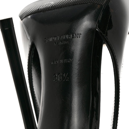 Saint Laurent Patent Maxine 115mm Slingback Pumps 36.5 Black 8 of 9