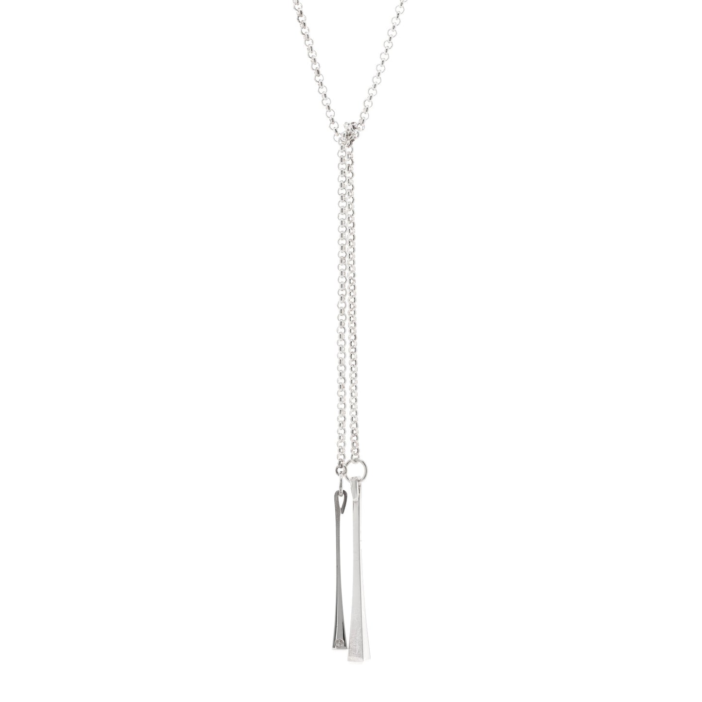 Sterling Silver Clou de Forge Lariat Necklace