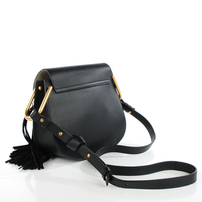 Chloe Calfskin Small Hudson Fringe Shoulder Bag Black 3 of 9