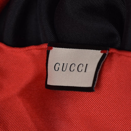 Gucci Silk Coco Capitan Logo Scarf Black 5 of 7