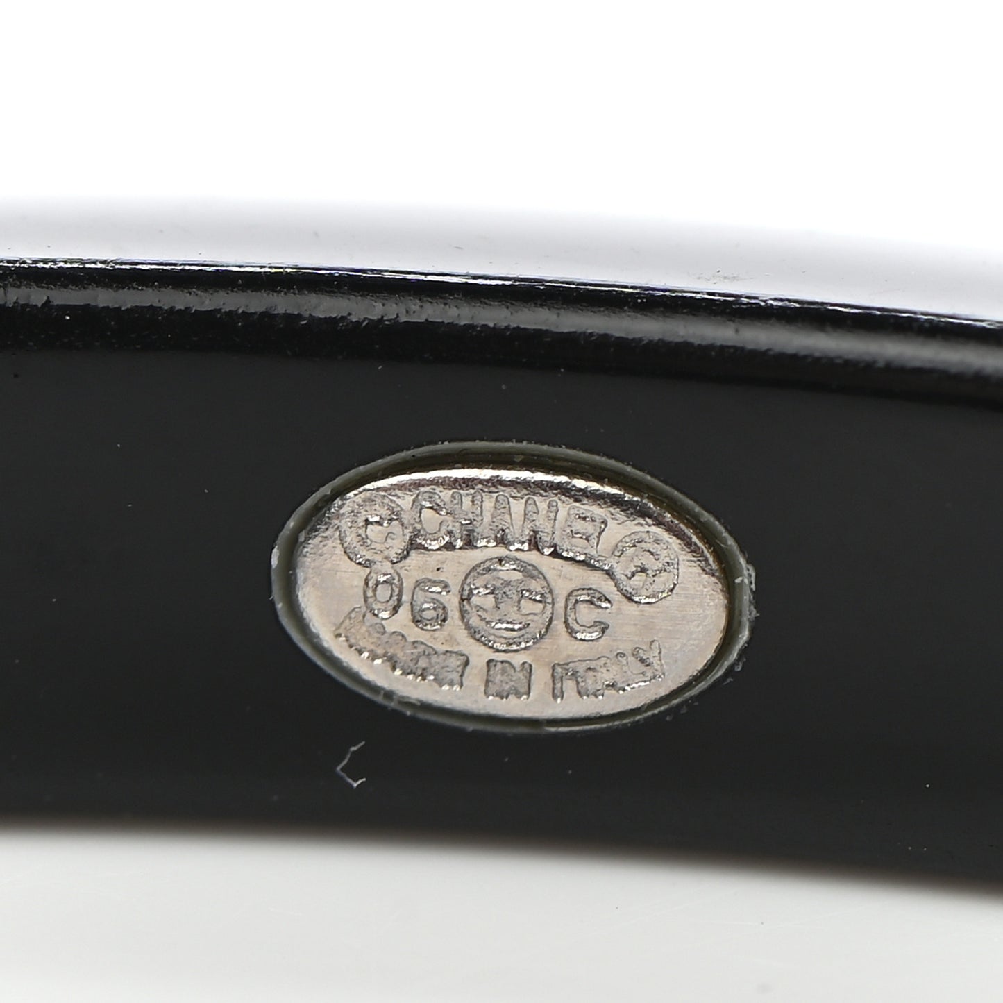 Resin Floral CC Bangle Black